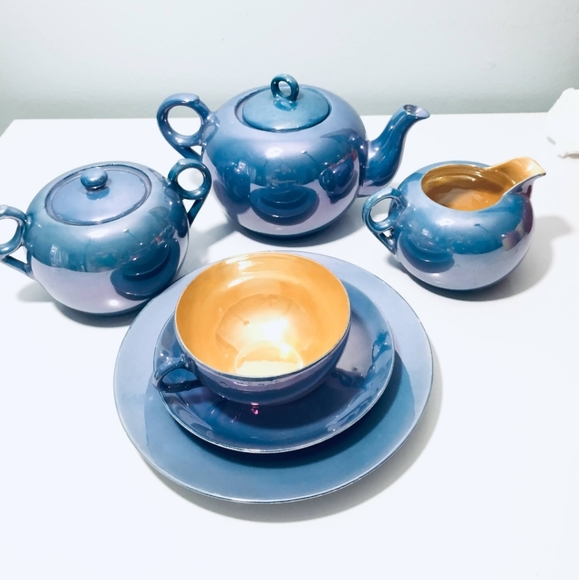 Other - 1969, Lusterware blue set.There is wear and tear